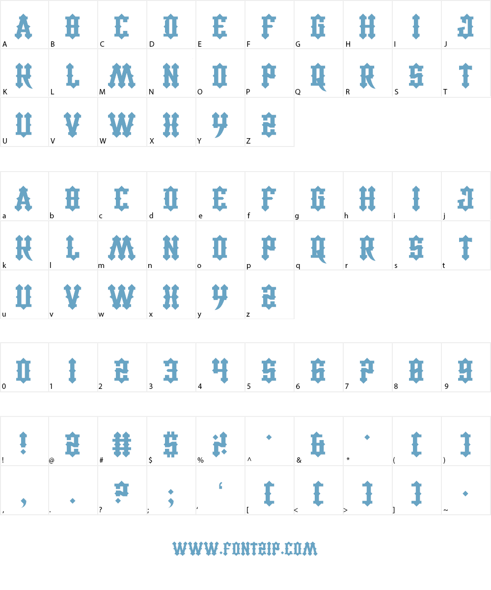 Carnival Trash Font Character